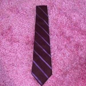 Express Striped Tie Purple Maroon